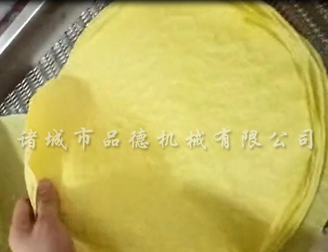 蛋春卷皮机生产效果